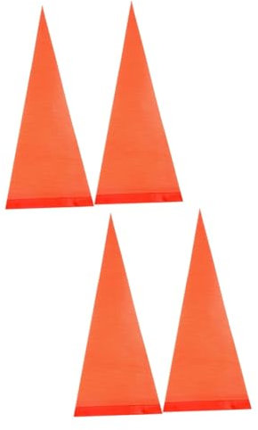Yardwe Warnwimpel Dreieckig 2 Sätze Fahrrad Sicherheitsfahne Fahrradklingel Für Fahrradsitz Für Fahrradfahne Kinderhelm Sicherheitsfahne Für Anhänger Warnflaggen Radfahren PVC 2 Stück * 2