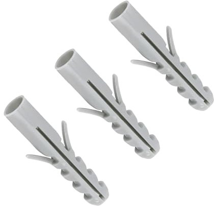 TERF® M8 X 40mm Nylon Wall Plug M8 (8mm) X 40mm Expansion Rimless Plug Anchor For Fixing Screws Securely into Drywall Concrete Stone Bricks Hardened Material-Pack of 50