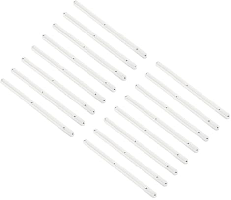 QUARKZMAN 16Pezzi 300mm Guide Per Cassetti In Plastica Guide Montate Bianco | Scanalate, Lateralmente, Per Cassetti Di Armadi Comodini Guardaroba Cassettiere, Guide Per Cassetti