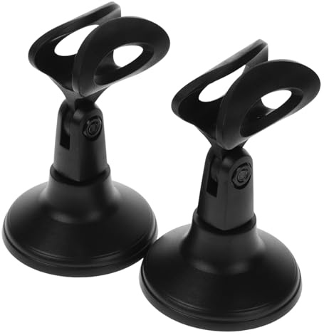 Yardwe 2 Piezas Soporte De Micrófono De Escritorio Portátil Soporte Para Micrófono De Podcast y Base Redonda Para Estudio y Transmisión Unidades