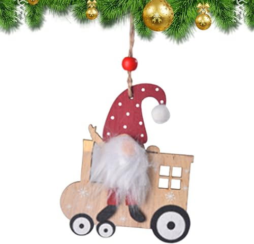 Julgransprydnad | Juldekoration i trä | träfestligt hänge, blekbeständigt för barnrum, vägg, dörrhandtag, fönster, trädgårdsstaket, sovrum