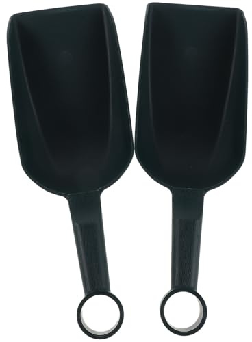 LOORGVEL Paleta de Mano para Jardinería 2 Piezas Pequeña Verde Oscuro Pala de Plástico Cuadrada para Trasplante y Cultivo de Suculentas Herramienta Ligera y Ergonómica para Plantar y