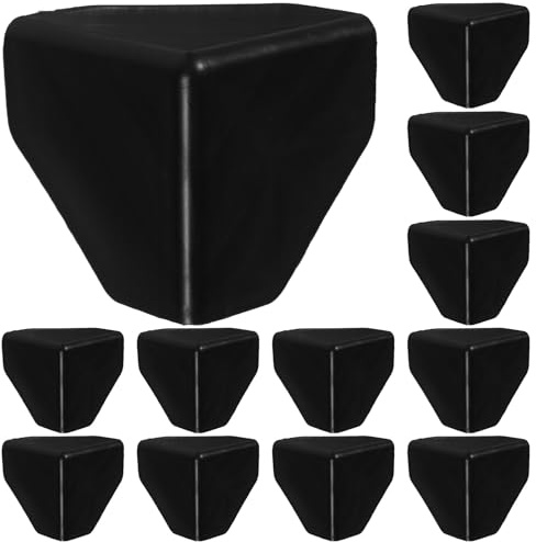RUNROTOO 100 Pieces Plastic Corner Protectors 60x60x60x1mm Shipping Box Edge Guards for Cartons Furniture Packaging and Cargo Load Protection