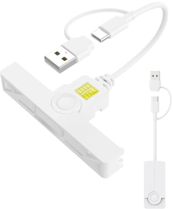2-in-1 Elektronischer CAC Kartenleser USB-C + USB-A,Mini Faltbar DOD Smart Card Reader Militär SIM Chipkartenleser Kompatibel mit Mac OS,Windows und Linux für CAC,SIM Smartcard,ISO 7816 Class A,B,C