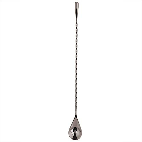 Tnfeeon Edelstahl-Cocktaillöffel mit Spiralmuster, Barlöffel Zum Mixen von Cocktails, Kaffee, Säften, Eistee, Glatte, Glänzende Oberfläche, Leicht, 1,3 Unzen, Einfache Handhabung in Bars und