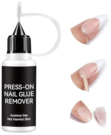 20ml Pinpoint Nail Glue Remover For Press On Nails - Acetone-Free False Nail Remover For Acrylic Nails Tips - Gentle Nail Glue Dissolver With For DIY Manicure Easy Removal