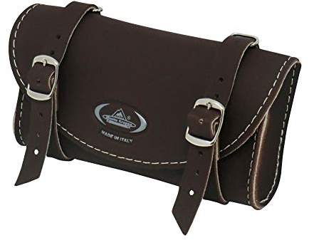 Selle Montegrappa Cucuba® Satteltasche Leder Fahrradtasche Unisex 100% Made In Italy 0016 (Farbe: Dunkelbraun)
