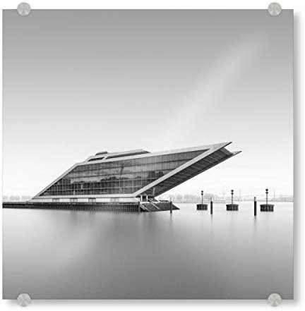 artboxONE Acrylglasbild 30x30 cm Städte Dockland Hamburg Bild hinter Acrylglas - Bild Hamburg Deutschland Elbe