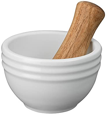 Denby - James Martin Cook Pestle & Mortar - 590ml Capacity (12.5cm x 12.5cm x 8cm) - Stylish, Sophisticated & Made for the Kitchen - Crafted From Beautiful Porcelain