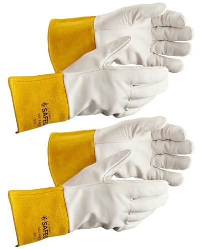 J. J. Keller & Associates, Inc. Cowhide Welding Gloves, Tig Welding, Wing Thumb, EN388 3131, Small, 2 Pack, SAFEGEAR