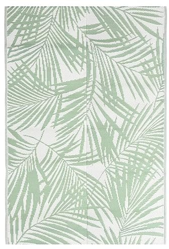 vidaXL Outdoor Teppich Doppellagiges Jacquard-Muster Balkon Terrasse Garten Außenteppich Balkonteppich Gartenteppich Terrassenteppich Grün 160x230cm PP