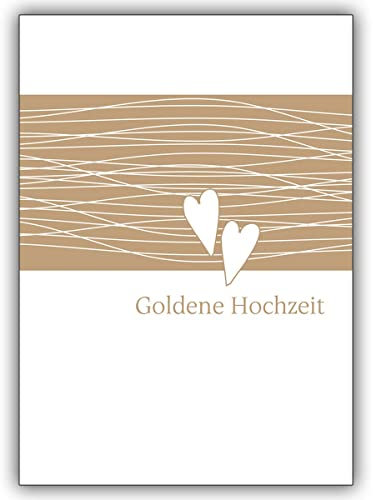 4 Hochzeitskarten: Klassische Glückwunschkarte zur Goldenen Hochzeit. • hochwertige Glückwunschkarte für Standesamt, Trauung