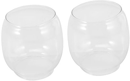 Uonlytech Öllampe Glaszylinder 2 Stücke Halter Licht Verwenden Zarten Hohen Lampenschirm: Lampe Vintage Teelicht für Schutz Kerzenhalter Innen Küche Abdeckungen Retro Home Sturmlaterne Ersatzglas