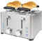 ProfiCook® Toaster | 4 Scheiben-Toaster | Edelstahlgehäuse | 1500 Watt | Wide Slot | Brötchenaufsatz (abnehmbar) | 7 einstellbare Bräunungsstufen | Krümelschublade | Kabelaufwicklung | PC-TA 1252
