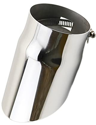 WEHOMY Tubo Silenciador Trasero De Acero Inoxidable Universal para Coche, Silenciador De Escape Cromado, Punta Trasera, Garganta Trasera Extremos Tubo