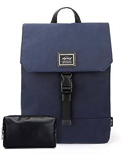 PORRASSO Femme Sac à Dos Ordinateur Portable Daypack Étanche Backpack Sac à Dos pour 15.6 Inch Laptop avec Sangle de Bagages Sac de Rangement Voyage Sac D'école Bleu B
