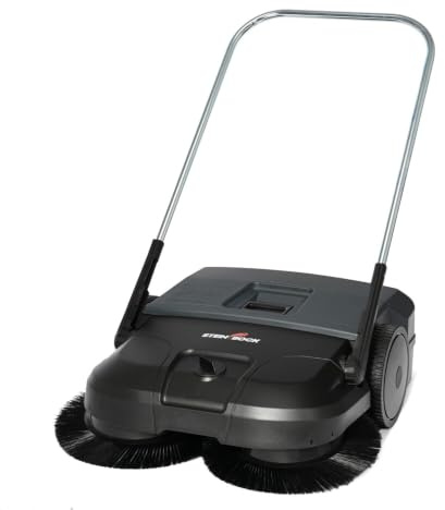 Steinbock Kehrmaschine manuell | 75 cm Kehrbreite | 2900 m²/h Kehrleistung | 50 l Behälter | Anthrazitgrau | nasse/trockene Oberflächen | 2-fache Schmutzaufnahme | Handkehrmaschine