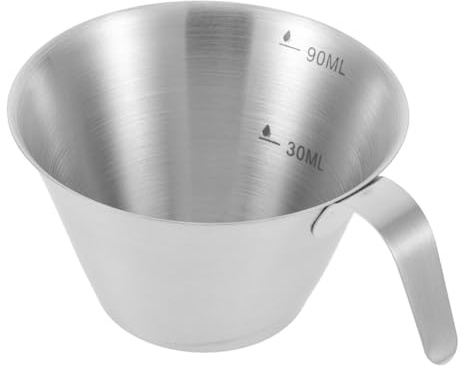 MAGICLULU Tazza Per Concentrato in Acciaio 304 Con Scala Graduata, Misurino Da 100ml Per Espresso, Design Resistente e Funzionale
