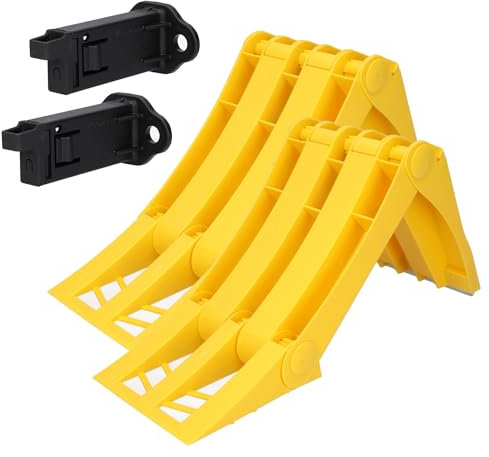 SAMETRUCK 2X Hemmschuh klappbar mit Halterung Unterlegkeil Gleitschutz 3500kg PKW Anhänger