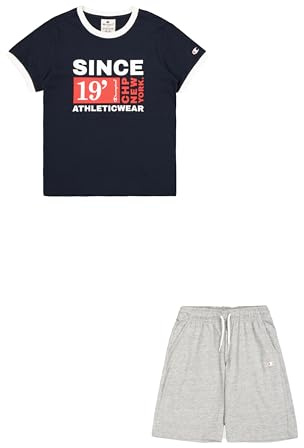 Champion Legacy Boy BS501 - Completo girocollo con stampa grande, XXL, colore: blu, Blu (BS501), 15-16 Anni