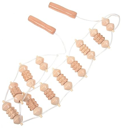 Praktischer Rückenroller und Rope für Zuhause und Fitness | Beige, Manuell Nutzbar, für Urlaub und Gym, Fördert Wohlbefinden und Entspannung