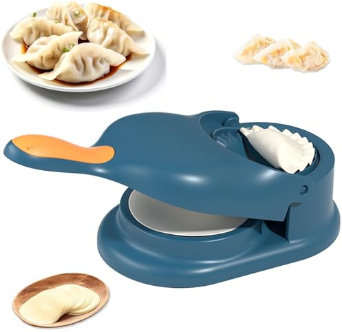Dumpling Maker, Pelmeni maker, 2 in 1 Teigtaschenformer, Gyoza Maker,Maultaschen Former, DIY Knödel Skin Maker für Dumpling, Ravioli, Machen (Blau)
