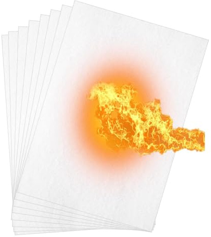 Qaautor Papier de Joint Haute Température, Panneaux Isolants en Matériau pour Cheminée 28x18cm pour Poêles à Granulés, Poêles à Bois