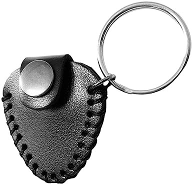 NULYLU Bolsa De Almacenamiento De Púas De Guitarra De Piel De Vaca Portátil Soporte para Plectros Accesorio Compacto para Músicos Resistente y Duradero