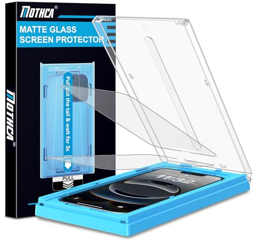 Mothca 2 Pack Matte Glass Screen Protector for iPhone 17e / 16e / iPhone 14 / iPhone 13/13 Pro 6.1 [Auto Fit Box Dust-Free] Full Coverage Anti-Glare & Anti-Fingerprint Tempered Glass,Smooth as Silk