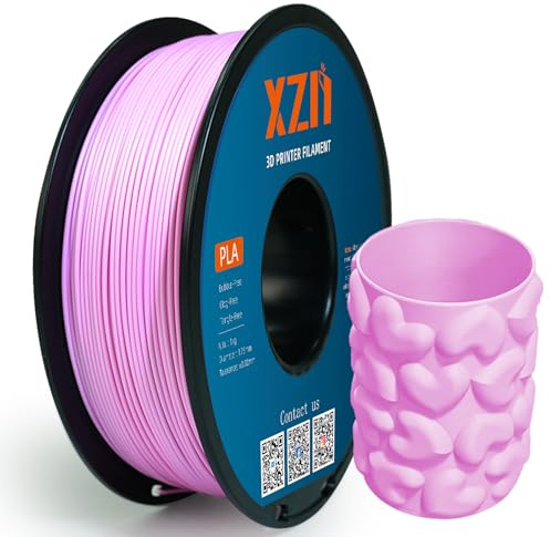 XZN PLA Filament 1.75mm Rosa,PLA 3D Drucker Filament,Robust und Langlebig,Maßgenauigkeit +/-0,02mm,1KG Filament Spule,PLA Rosa