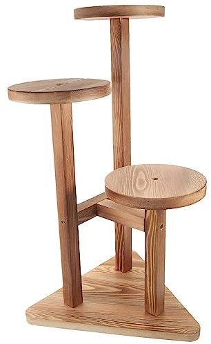 Hoher Pflanzenständer aus Holz, gestuftes Eck-Blumenregal für Topfpflanzen, kleine Sukkulenten, Topfregal, Präsentationsständer