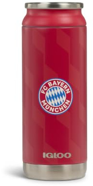IGLOO FC Bayern München Thermoflasche 450 ml – doppelwandige Edelstahl‑Isolierflasche, robust, auslaufsicher & langlebig – offizieller Fanartikel für Stadion, Büro, Camping & Outdoor‑Events