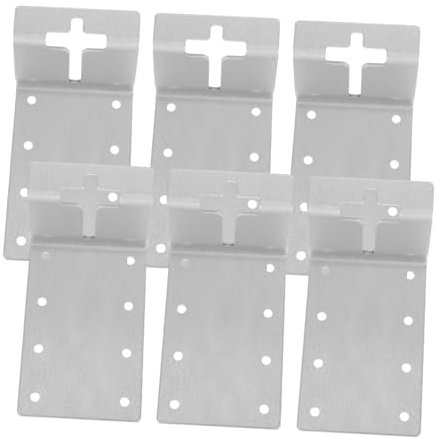 Sosoport 6pcs Fence Post Bracket Flange t Post Corner Bracket Mailbox Fastener Kit Decking Compatible Rvs Gardening