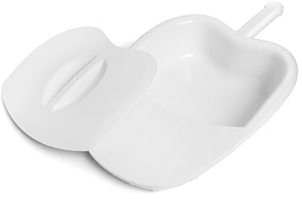 Quimed Italia - Padella da Letto con Manico e Coperchio | Ideale per Anziani Allettati e Disabili | Design Ergonomico e Facile da Pulire | Perfetta per Uso Temporaneo o Prolungato