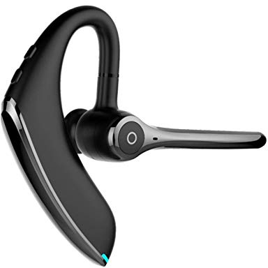 PUTHLLA Auricolare Bluetooth per telefoni cellulari, V5.0 Auricolare Bluetooth senza fili con Cancellazione del Rumore Micro 16 Ore Parlando Mani Libere(Nero)