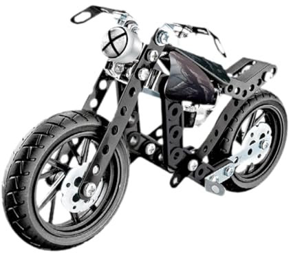 Folpus 117 Stücke Konstruktion Set Spielzeug Eltern-Kind-Interaktion Play Set Metallmodell Motorrad-Kit für 8 9 10 11 12-16 Jahre alt