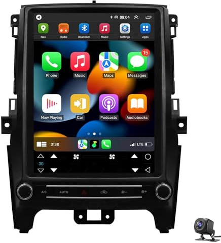 LiteGauge Car Radio Stereo for F-ord Ranger 2015-2022 Android 14 T-Style Head Unit GPS Navigation 12.1 Inch Build in Wireless Carplay Android Auto Bluetooth WiFi Support DSP 4G(Color:8 CORE 8+256G)