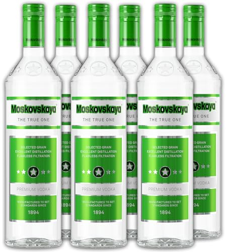 Moskovskaya Vodka 6 x 1,0L I Premium Vodka I 40% vol.