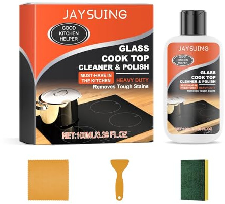 Herd-Reinigungsset, Hochleistungs-Fett- Und Fleckenentferner For Glas-, Keramik- Und Induktionskochfelder – Kratzfrei(1PCS)