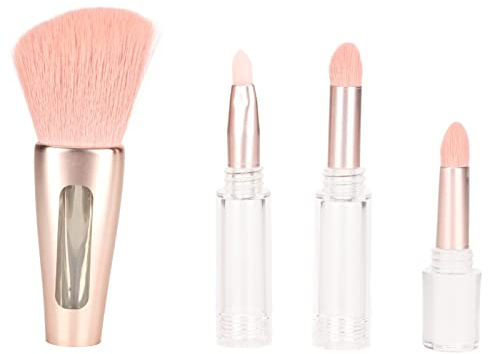 4 in 1 pennello per trucco elegante elegante portatile trasparente brush blush blush oro