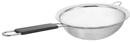 IMIKEYA Colador de Acero Inoxidable con Malla Fina y Asa de Plástico Filtro para Jugos y Cocina Colador Grande Agujero para Colgar para Tamizar y Escurrir Alimentos