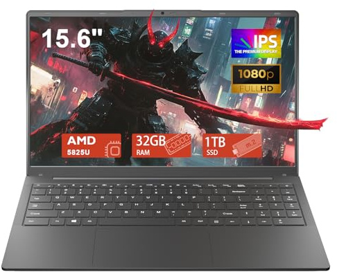 CYCLUS 15,6 Laptop R7 5825U (8C/16T bis 4,5 GHz), 32GB RAM, 1TB SSD | Für Profis, Kreative & leichtes Gaming, Vega 8, Tastatur mit Hintergrundbeleuchtung, QWERTZ-Tastaturfolie inklusive