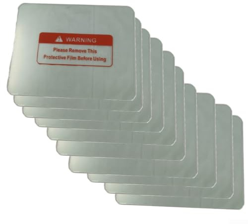 Placas protectoras de lente de casco de soldadura, 10 piezas de repuesto de hojas protectoras de policarbonato transparente de 115 mm x 90 mm, resistentes al fuego y anticaídas, redondeadas