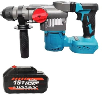 Martello Perforatore For Impieghi Gravosi Da 18 V, Trapano Elettrico A Batteria Senza Spazzole, Utensili Elettrici Ricaricabili Con Batteria Al Litio Robusto E Facile Da Usare(1 battery)
