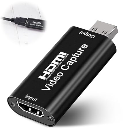 Capturadora Video, Adaptador HDMI a USB, Capturadora HDMI, Entrada 4K, | Salida 1080p, Portátil Plug and Play, Ideal Para Transmisión En Vivo, Videoconferencias Y Grabación in Situ