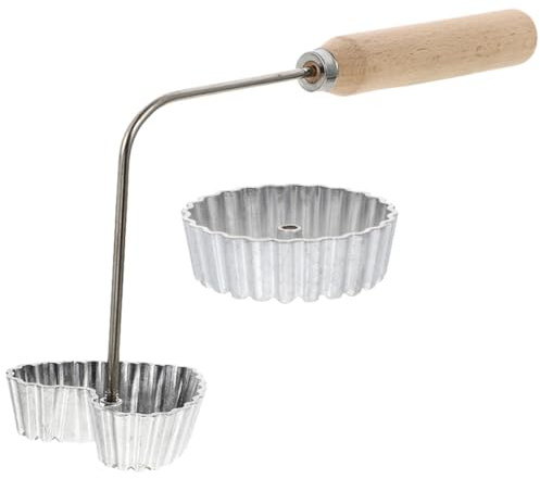 JHKNNK Utensile da Cucina Stampo per Cibo Fritto in Alluminio, Set per Frittura Stampi Antiaderenti per Tortini di Gamberi e Ravanelli