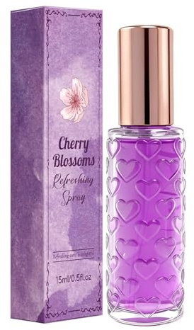 Women Perfume Spray, Long Lasting Fragrance, 15ml Cooling Fragrance Bottle with Heart Design, Elegant Body Perfume Atomizer, Pure Natural Scent, Travel Cologne for Daily Use