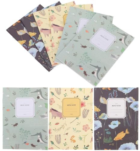 Toyvian Mini Quaderni da 24 Pezzi Regalo di Cancelleria con Blocco Note Tascabile Motivo Uccelli Fiori per Studenti Bambini -Colori misti inviati in modo casuale