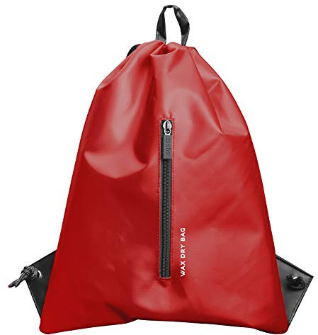 SBS wasserdichter Rücksack für den Strand - Große Strandtasche mit 8 Liter Fassungsvermögen & Reißverschluss - Strandbeutel wasserdicht & leicht in rot - Beutel Strandrucksack Badetasche Dry Bag