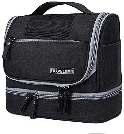 FORRICA Tragbare Kosmetiktasche Damen Herren Kulturtaschen Groß Waschbeutel Kosmetiktasche mit Haken Schminktasche Reise Urlaub Outdoor Frauen Kulturtasche